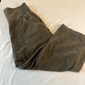 We The Free by FP Olive Green Corduroy Wide Leg Capris